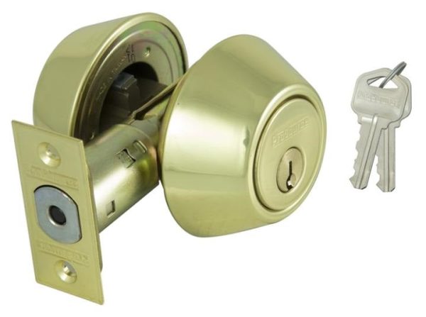 ProSource DB72V-PS 6-Way Adjustable Deadbolt, KA3, Polished Brass Online Hot Sale - Image 2