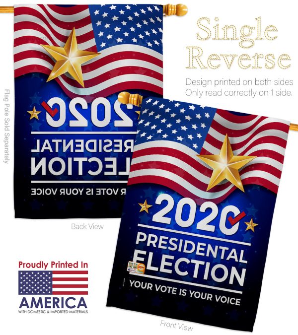 2020 Election - Patriotic Americana Vertical Impressions Decorative Flags HG170125 Made In USA Online - Image 3