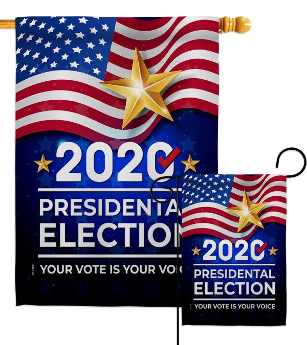 2020 Election - Patriotic Americana Vertical Impressions Decorative Flags HG170125 Made In USA Online