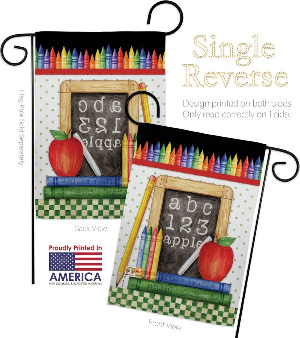 School Chalk Board - School & Education Special Occasion Vertical Impressions Decorative Flags HG115116 Made In USA Hot on Sale - Image 5