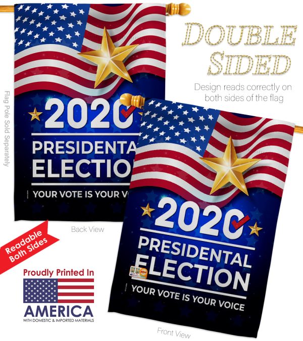 2020 Election - Patriotic Americana Vertical Impressions Decorative Flags HG170125 Made In USA Online - Image 2