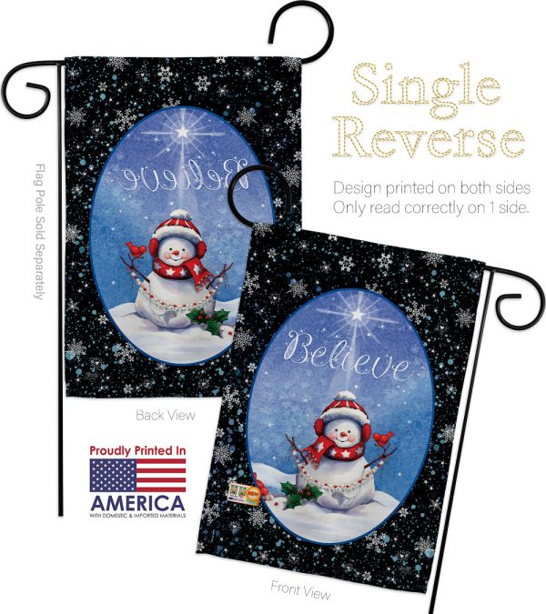 Believe - Christmas Winter Vertical Impressions Decorative Flags HG114118 Made In USA on Sale - Image 5