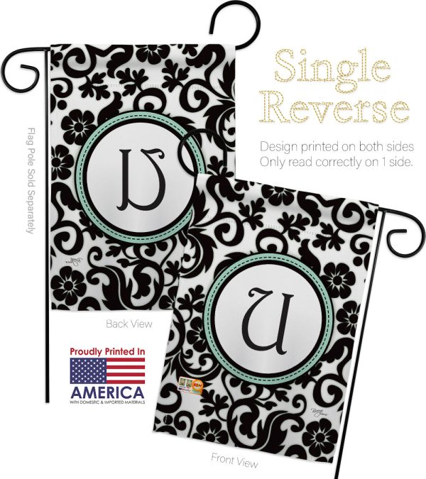 Damask U Initial - Simply Beauty Interests Vertical Impressions Decorative Flags HG130073 Made In USA Online Hot Sale - Image 5